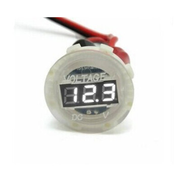 Motorrad Auto Digital LED Voltmeter Wasserdicht Volt Panel Meter Gauge Klar 12V-24V